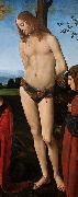 Giovanni Antonio Boltraffio St. Sebastian, detail from a Madona with Child, St. Sebastian, St. John the Baptist and two donors Sweden oil painting artist